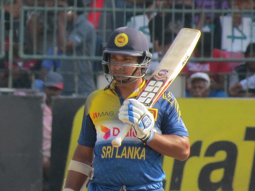 Kumar Sangakkara at the crease. Kumar Sangakkara at the crease.